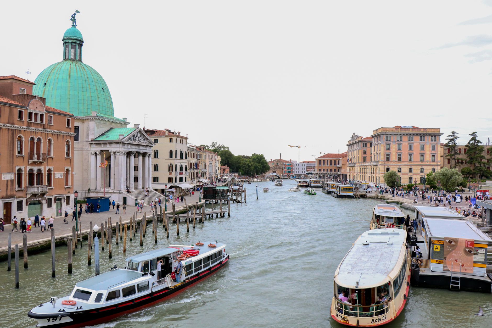 Grand Canal in Venice, Italy showcasing city life and architecture